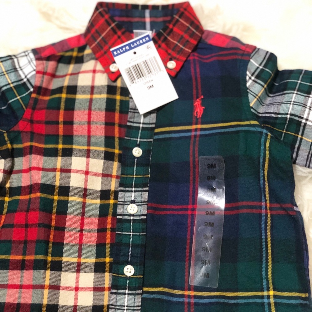 Ralph Lauren Baby Boy Plaid Shirt.